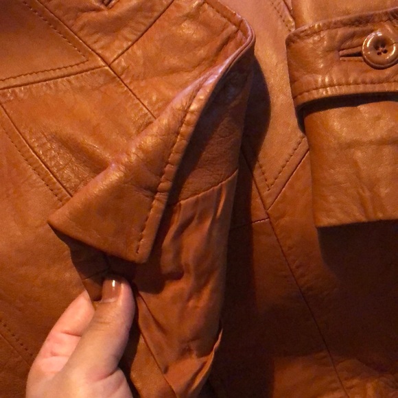 Vtg Wilson’s leather leather trench - Picture 8 of 9